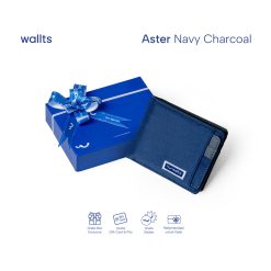 Aster 2 in 1 Wallet Navy - Charcoal